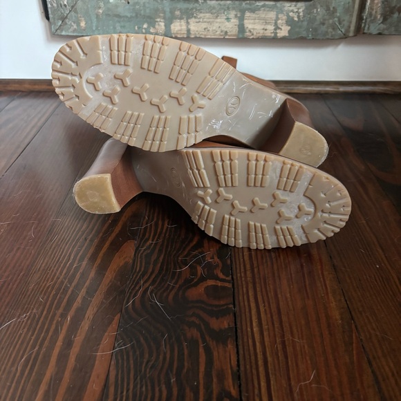 Cole Haan Camel Dallon Heeled Woven Braided Leather Pull In Boots, Sz 9, EUC - Picture 5 of 8